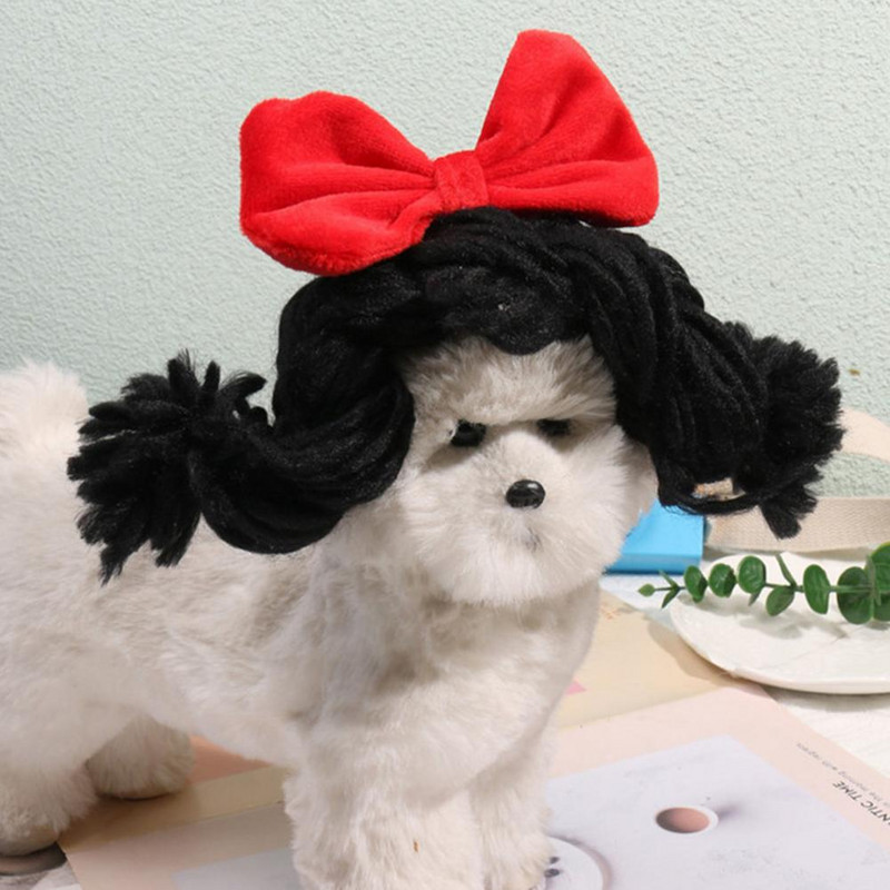 Kineska Nova godina Cosplay Meka odjeća Šešir za glavu kućnog ljubimca Prozračna pređa Raspored rekvizita Dvostruko upletene pletenice Pokrivala za kućne ljubimce za štence