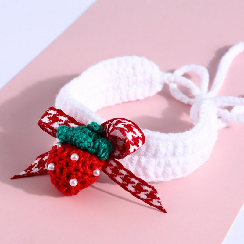 Uzorak jagode Dekor ogrlica za kućne ljubimce Prekrasni modni psi kućni ljubimci Mačke Ovratnik s šalovima Oprema za kućne ljubimce Dodaci za mačke