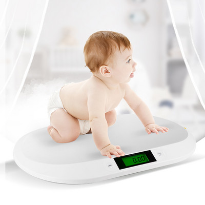 Цифров кантар с LCD екран, 20 кг/10 г, електронен кантар за балансиране на теглото на новородено бебе