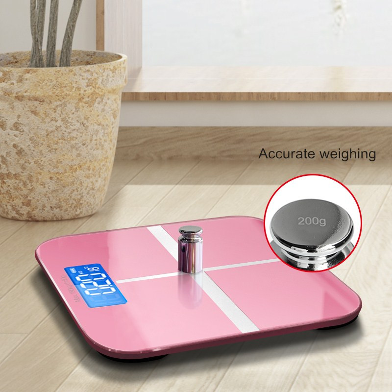 Pink Cross dizaina vannas istabas svari Gudri ķermeņa svara svari LED displejs 180 KG digitālie grīdas svari mājas precīzi elektroniskie svari