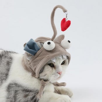 Cat Teaser Hat Interactive Stress Relieve Training Cat Teaser Λούτρινο καπέλο με φτερό για γάτες