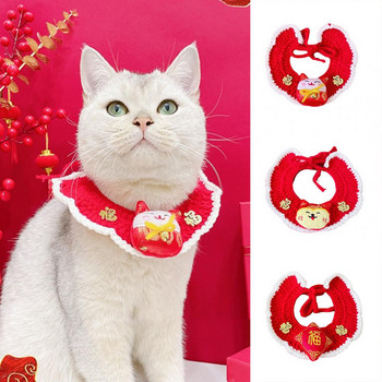 Χριστουγεννιάτικη στολή για σκύλο Grinch Πλεκτό γιακά για γάτα Χαριτωμένο γιορτινό φόρεμα Πρωτοχρονιάτικο στυλ για κατοικίδια Φουλάρι για χειμερινό λαιμό για γατάκι