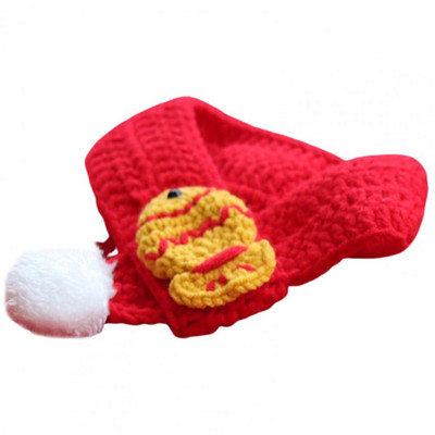 Božićna odjeća za pse Grinch Šal za kućne ljubimce Izvezeni uzorak Super mekana vunena pređa Rub za kućne ljubimce Topliji dodaci za vrat