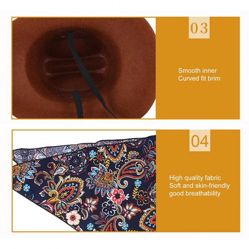 1 set šešira za kućne ljubimce Prekrasan retro šešir Šal Dodaci za kućne ljubimce Lagano štene Kaubojski šešir Cosplay šešir za kućne ljubimce Odijelo za svakodnevni život