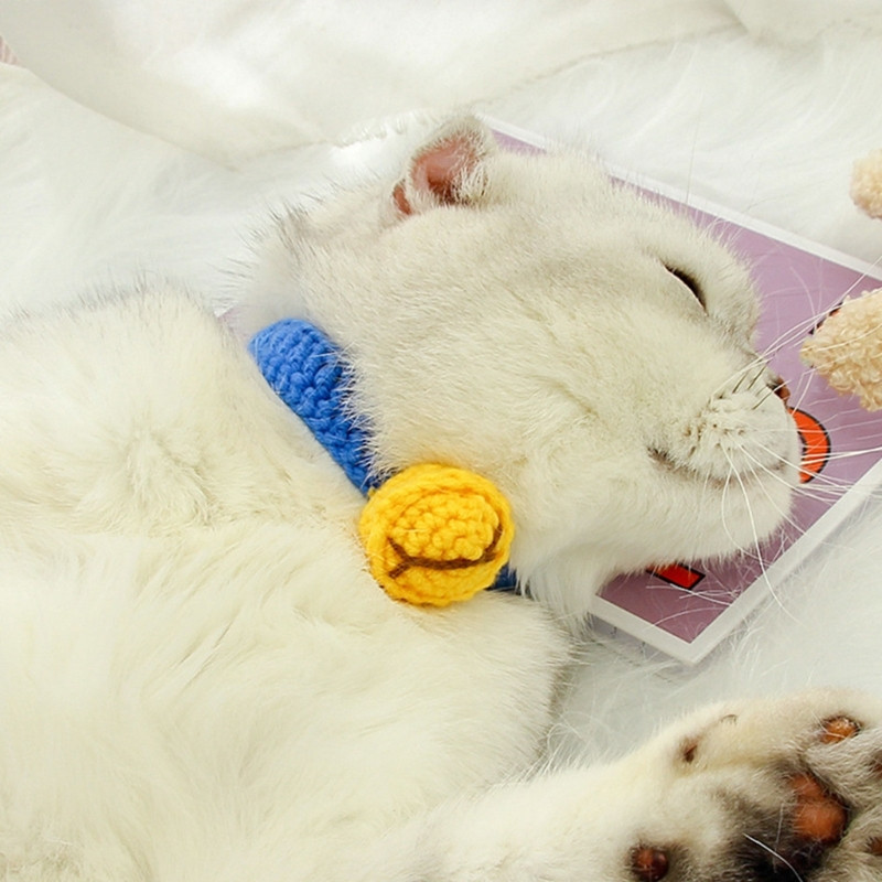 Ogrlica za kućne ljubimce Ogrlica za mačiće Visoko elastična pletena zvonasta ogrlica Zaštitna ogrlica za male pse Ogrlica za pse Zimska ogrlica