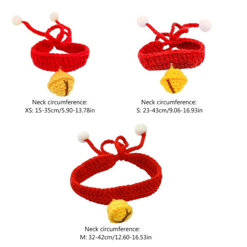 Ogrlica za kućne ljubimce Ogrlica za mačiće Visoko elastična pletena zvonasta ogrlica Zaštitna ogrlica za male pse Ogrlica za pse Zimska ogrlica