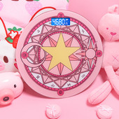 Slatki ružičasti magični niz Kupaonska vaga LCD zaslon Elektronička digitalna vaga Vaga za vaganje Pametna ravnoteža tjelesne masti Podna vaga