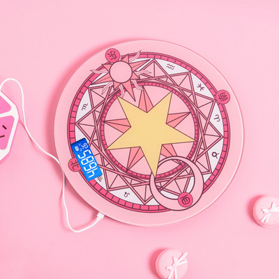 Slatki ružičasti magični niz Kupaonska vaga LCD zaslon Elektronička digitalna vaga Vaga za vaganje Pametna ravnoteža tjelesne masti Podna vaga