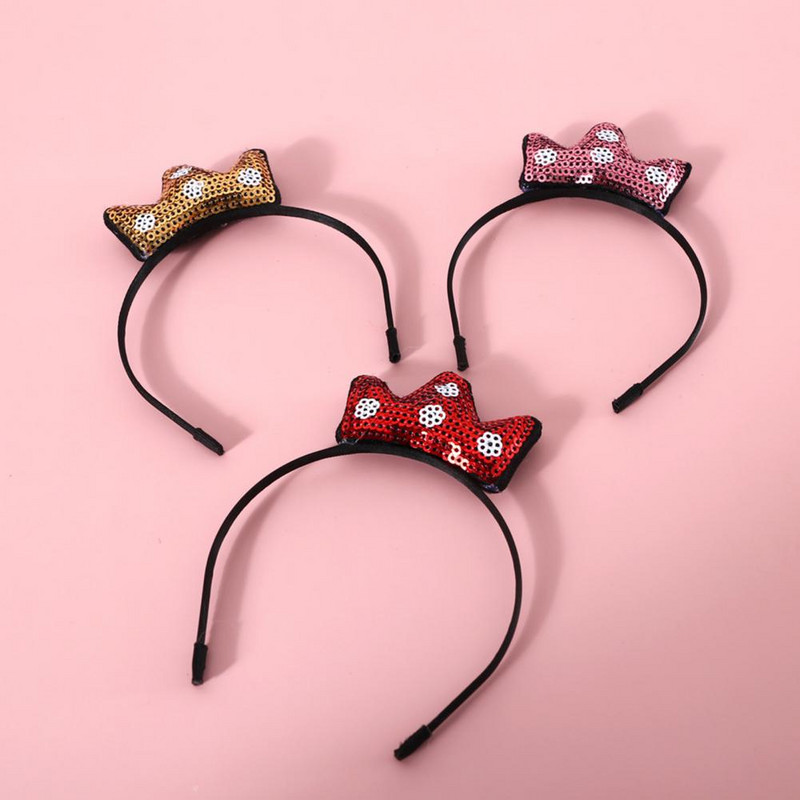 Sequins Design kaķu matu stīpa Spīdīgs vizuāls efekts Mājdzīvnieka kroņa galvassegas Saģērbt Kokvilnas kaķa kroņa galvassegu Mājdzīvnieku piederumi ballītei