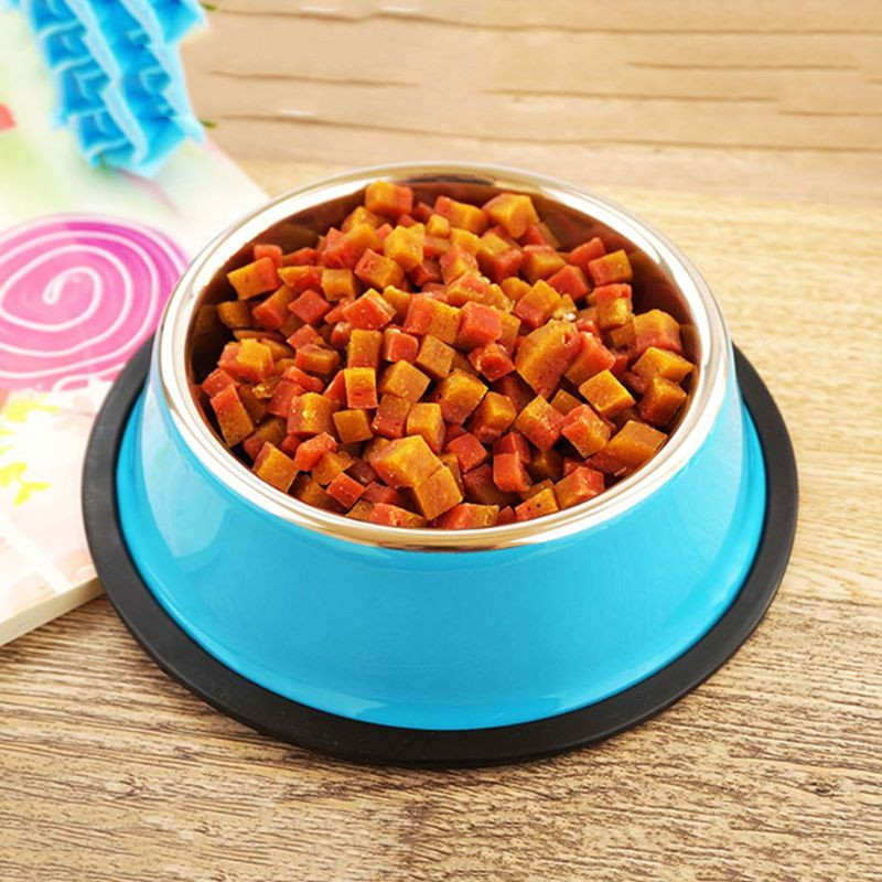 Okrugla zdjela za kućne ljubimce, mačka, pas koji jede hranu, zdjelice od nehrđajućeg čelika, neklizajuće, uređaj za hranjenje, posuđe za kućne ljubimce