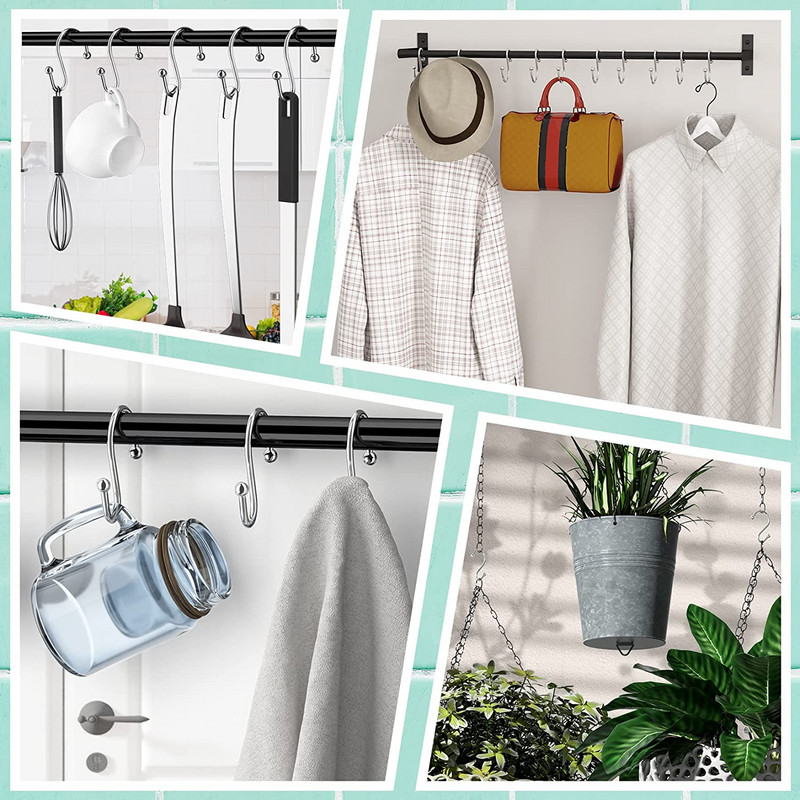 15 KOM Srebrne kuke za zavjese za tuš Metalni prstenovi za zavjese za tuš Kuke za tuš za zavjese unutar tuša Kuhinja Kupaonica SH