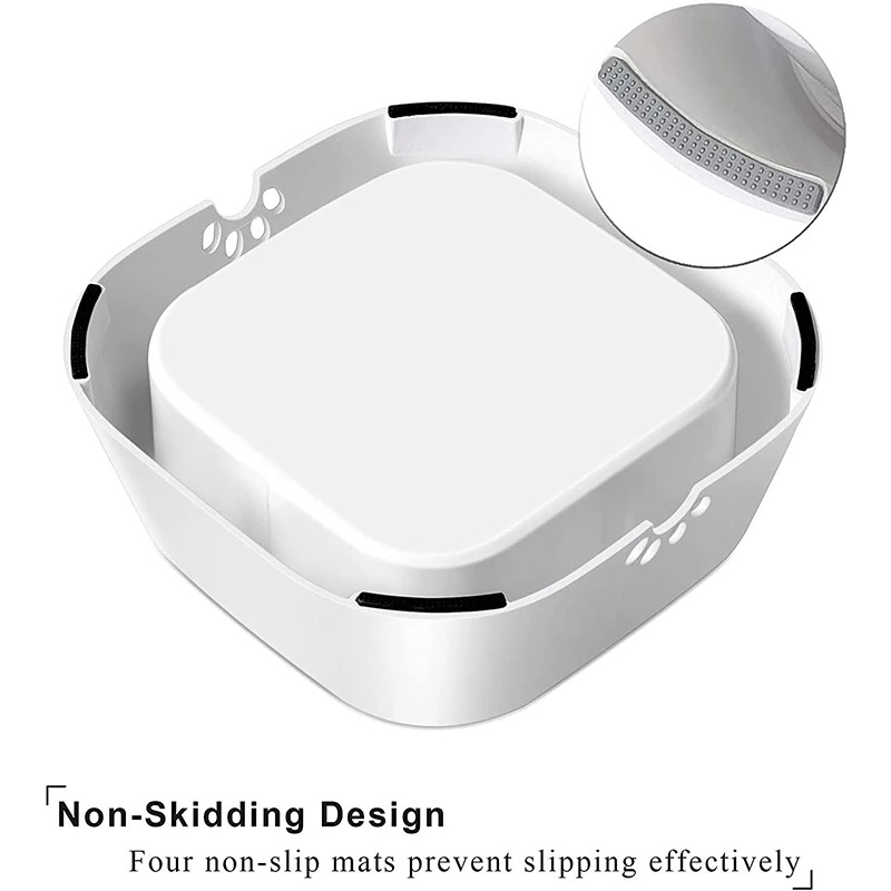 Pārnēsājama suņa kaķa strūklaka ar lēnu bļodu peldošs ūdens dzērājs mājdzīvnieks, kas nav slapjš mute, šļakatas, nav smidzinātājs, ūdens dozators suņu piederumi