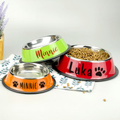 Personalizirano ime za psa mačku Kućni ljubimac Štene Mačka u boji od nehrđajućeg čelika Prilagođena zdjela za kućne ljubimce Hranilica za hranjenje psa Posuda za vodu s imenom