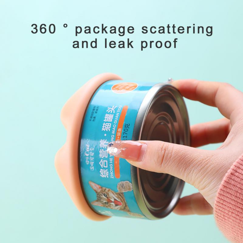 Kaasaskantav silikoonist koerakassi konservkaane 2-ühes toidukinniti lusikas lemmikloomatoidu kate Säilitamine Värskelt säilivad kaaned Kauss Koerte tarvikud