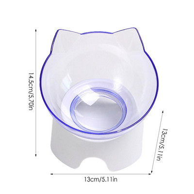 Paaugstināta kaķa lēna padevēja kakla aizsardzība pret vemšanu, 15 grādu paaugstinājums, slīps stāvs, lolojumdzīvnieku lēnas ēšanas bļodas kaķiem un maziem