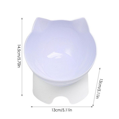 Paaugstināta kaķa lēna padevēja kakla aizsardzība pret vemšanu, 15 grādu paaugstinājums, slīps stāvs, lolojumdzīvnieku lēnas ēšanas bļodas kaķiem un maziem