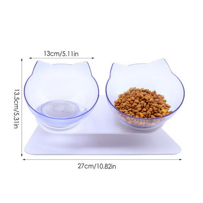Paaugstināta kaķa lēna padevēja kakla aizsardzība pret vemšanu, 15 grādu paaugstinājums, slīps stāvs, lolojumdzīvnieku lēnas ēšanas bļodas kaķiem un maziem