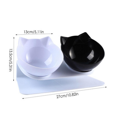 Paaugstināta kaķa lēna padevēja kakla aizsardzība pret vemšanu, 15 grādu paaugstinājums, slīps stāvs, lolojumdzīvnieku lēnas ēšanas bļodas kaķiem un maziem