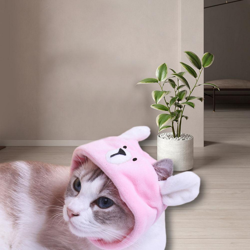 Mājdzīvnieka cepure Mājdzīvnieku galvassegas Ausu caurumu dizains Saģērbt Dekoratīvie mājdzīvnieku piederumi Mājdzīvnieku piederumi Mājdzīvnieku jauka cepure Kostīmu aksesuāri Galvassegas