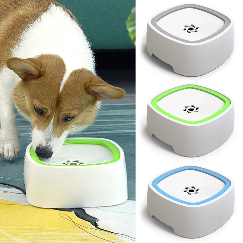 Suņu ūdens bļoda, lielas ietilpības izšļakstīšanās droša suņu bļoda, pretaizrīšanās ūdens bļoda bez izšļakstīšanās ar lēna ūdens padevēju