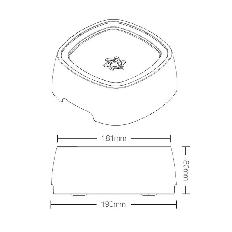 Suņu ūdens bļoda, lielas ietilpības izšļakstīšanās droša suņu bļoda, pretaizrīšanās ūdens bļoda bez izšļakstīšanās ar lēna ūdens padevēju