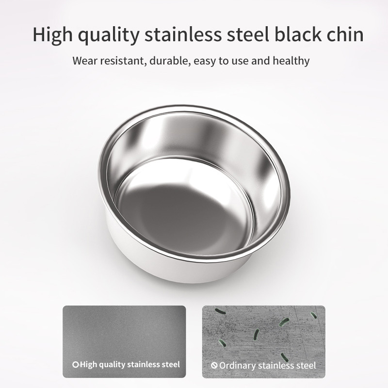 Rooma teraviljast roostevabast terasest kassikauss, ümmargune, ümmargune kahekordne lemmikloomakauss Koerte vesi-toidusöötja lemmikloomatoidu komplekt Kassipoegade toitmise tarvikud