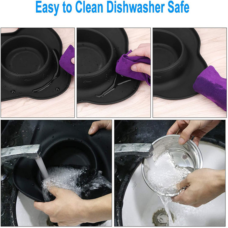 Mājas suņa bļoda kucēna kaķa barošana nerūsējošā tērauda trauks mājdzīvnieku dzeršanas bļoda Barības novietošana suņiem Aksesuāri Pretpārplūdes trauki