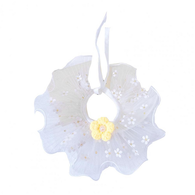 Ogrlica za kućne ljubimce Čipkasti rubovi Prozračni modni modni rubci za kućne ljubimce Šal Ručno izrađeni vijenac Dodaci za van