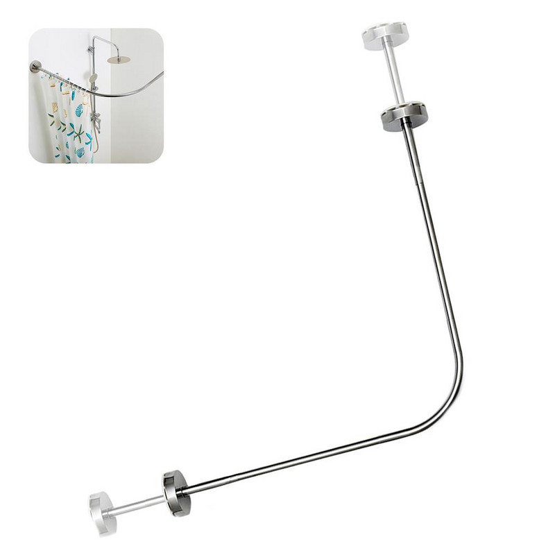 Dušas aizkaru plaukts nerūsējošā tērauda izvelkams vietu taupošs sliedes stienis Vannas istabas vannas aparatūra viesnīcu kopmītņu ģērbšanai