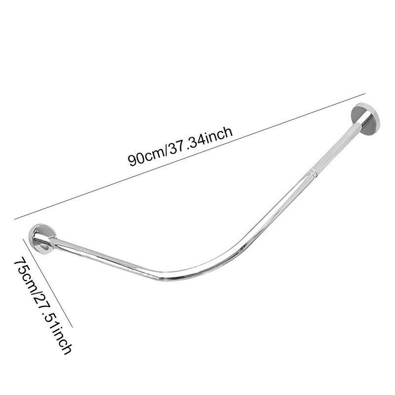 Dušas aizkaru plaukts nerūsējošā tērauda izvelkams vietu taupošs sliedes stienis Vannas istabas vannas aparatūra viesnīcu kopmītņu ģērbšanai