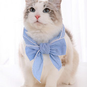 Kaķu ledus šalle, loka mezgla dizains, elpojošs svītrains suņu bandana vasaras mājdzīvnieku dzesēšanas kaklasiksna mājdzīvnieku piederumi