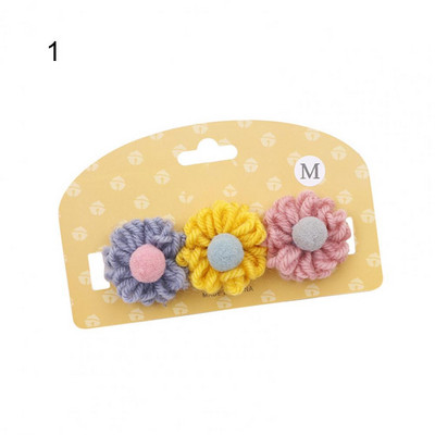 Dizajnerski dekor ogrlica za kućne ljubimce u obliku cvijeta Podesiva vunena pređa Ukrasna ogrlica za pse za zabavu Cosplay dodaci za mačke