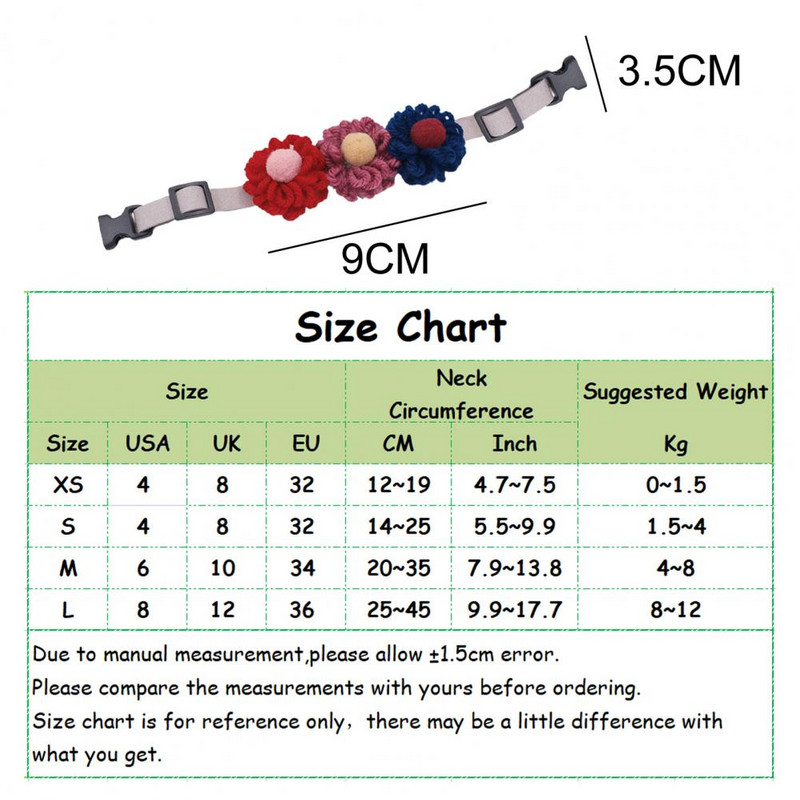 Dizajnerski dekor ogrlica za kućne ljubimce u obliku cvijeta Podesiva vunena pređa Ukrasna ogrlica za pse za zabavu Cosplay dodaci za mačke