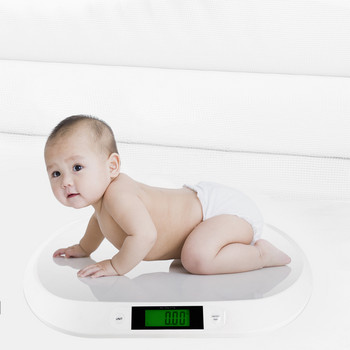 Електронна бебешка везна Измерване на теглото LCD екран Цифрова везна за новородено бебе 20 кг Макс. Точна везна за домашни любимци Бебешка везна