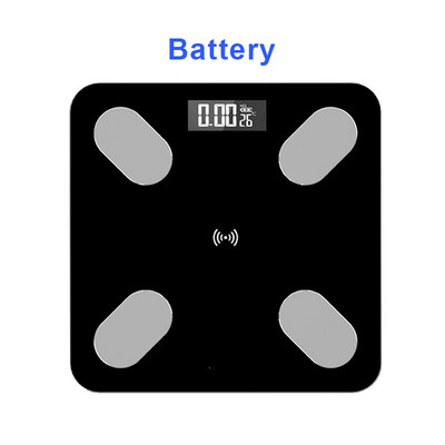 Bluetooth elektronička vaga Vage za tjelesnu masnoću Vage za vaganje za tijelo Digitalne vage LCD zaslon od kaljenog stakla