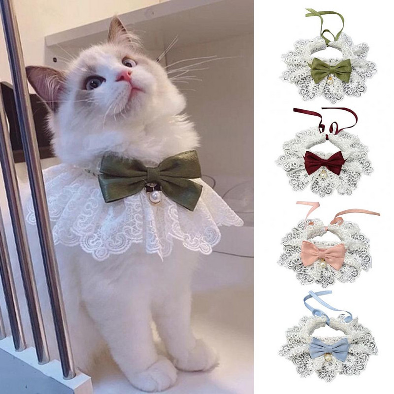 Lovely Pets Bowknot kakla siksnas šalle ar zvaniņu Mīksts mājdzīvnieku kakla lakats kaķiem suņiem Bowknot mājdzīvnieku apkakle ar zvaniņu fotografēšanai