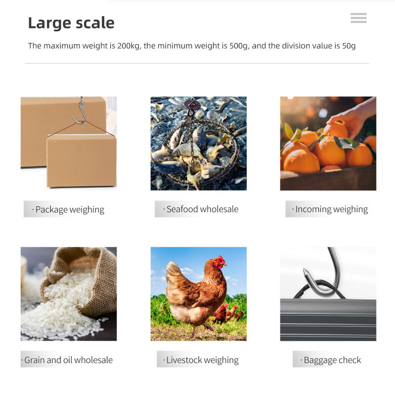 Mažos krano svarstyklės 200 kg sveriančios skaitmeninės pramoninės pakabinamos svarstyklės 200 kg/441 svarų sveriamosios svarstyklės, pakabinamos kabliukais, nerūdijantis plienas 40 %