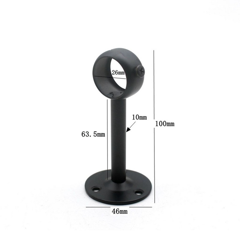 Karniša od nehrđajućeg čelika Nosač za stropnu montažu Zavjesa Držač šipke za vješanje odjeće Ormar Cijevna šina Kućni dodaci