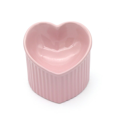 Ķīniešu keramikas lolojumdzīvnieku bļoda kaķēnu šķīvis kucēnu trauks suņu bļoda jauka mīlestība 3D paaugstina barotājs kaķu barošanas bļoda dzēriena ūdens bļoda