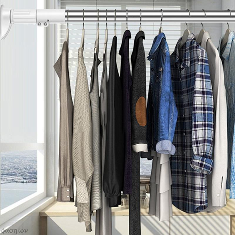 Teleskoop dušikardinapuu rõivavarras DIY kosmose jaoks Teleskoopvardad Dušikardinapuud riided riidekapi korrastaja nagi