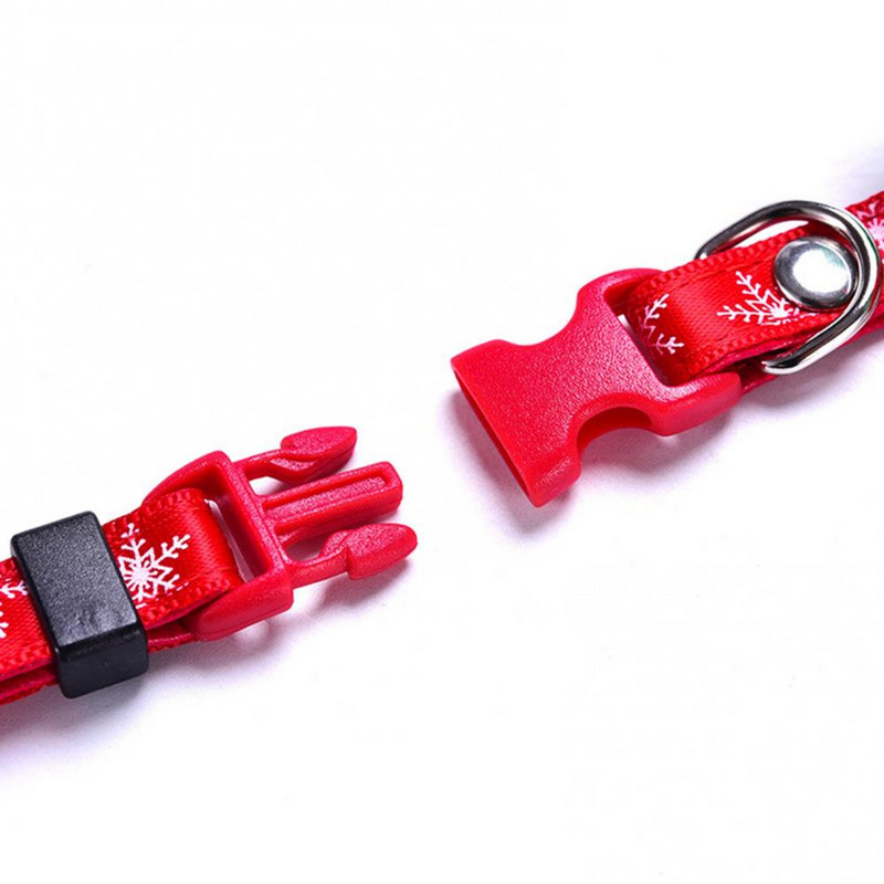 Kakla siksna Apkakle Noņemama mājdzīvnieku regulējama zvana kaķa suns Ziemassvētku sniegpārsla kakla siksna