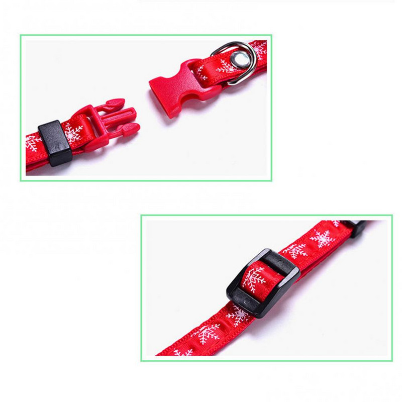 Kakla siksna Apkakle Noņemama mājdzīvnieku regulējama zvana kaķa suns Ziemassvētku sniegpārsla kakla siksna