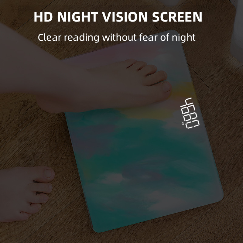 Grafiti raksts vannas istabas svari grīda ķermeņa svara svari LED digitālais displejs Smart Balance elektroniskie mājsaimniecības svari