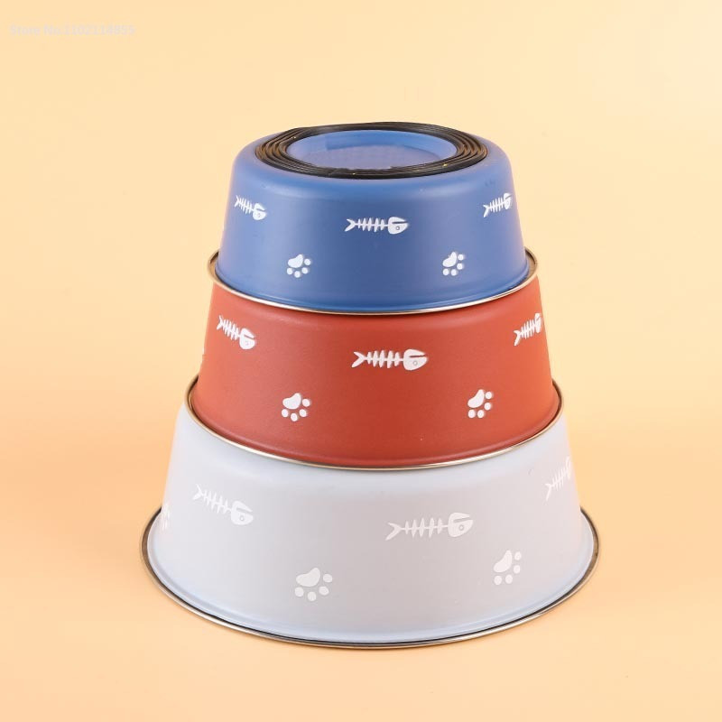 Lolojumdzīvnieku kaķu barošanas bļoda nerūsējošā tērauda plastmasas neslīdoša viena bļoda pārtikas dzeršanas paplāte Barotājs, izturīgs pret pilieniem, izturīgs mājdzīvnieku suņu bļoda