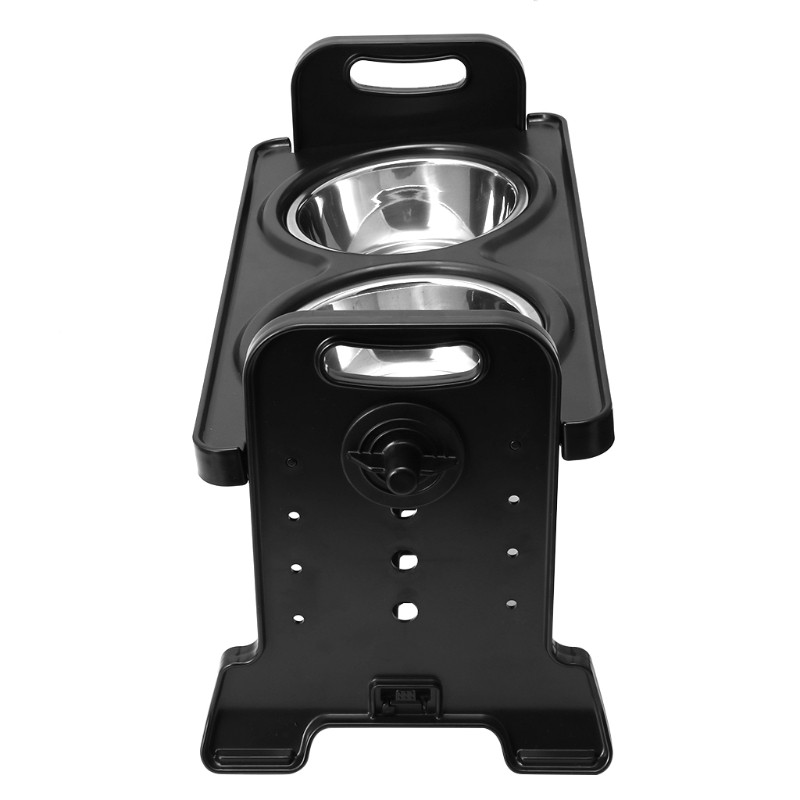 Pretslīdēšanas paaugstinātas dubultās suņu bļodas ar regulējamu augstumu mājdzīvnieku barošanas trauku padevējs