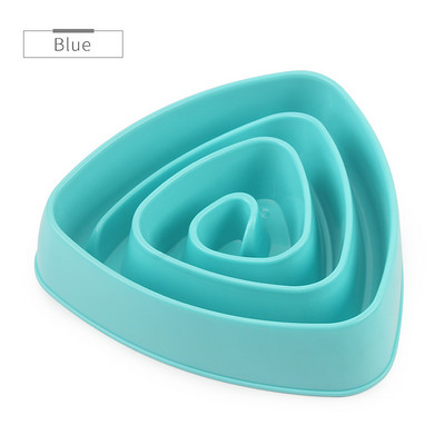 Trokutasta posuda za treniranje pasa koji sporo jede Štene Mačić Plastična posuda za hranjenje hrane Kućni ljubimac Izbjegavajte gušenje Hranilica Zdjelice za pse