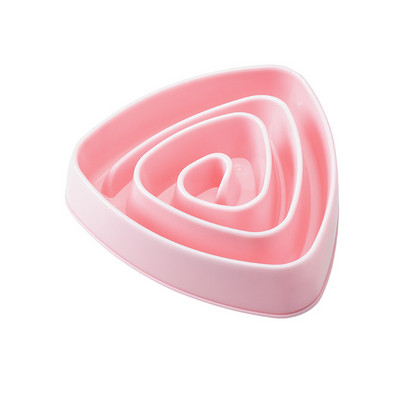 Trokutasta posuda za treniranje pasa koji sporo jede Štene Mačić Plastična posuda za hranjenje hrane Kućni ljubimac Izbjegavajte gušenje Hranilica Zdjelice za pse