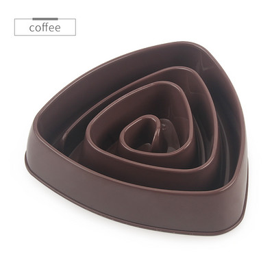 Trokutasta posuda za treniranje pasa koji sporo jede Štene Mačić Plastična posuda za hranjenje hrane Kućni ljubimac Izbjegavajte gušenje Hranilica Zdjelice za pse