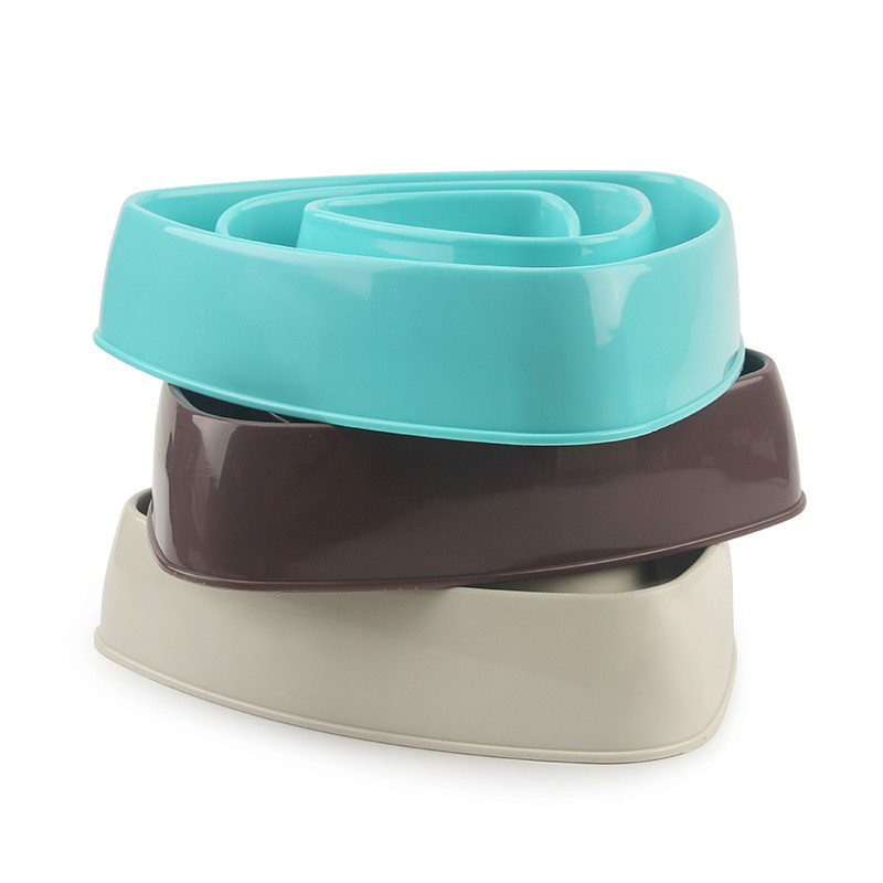 Trokutasta posuda za treniranje pasa koji sporo jede Štene Mačić Plastična posuda za hranjenje hrane Kućni ljubimac Izbjegavajte gušenje Hranilica Zdjelice za pse