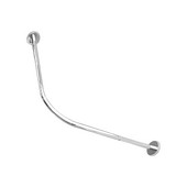 Stalak za zavjese za tuš Zakrivljena šipka za uštedu prostora Kutna kupaonica za ugradnju na zid, bez bušenja, teško opterećena oprema za kadu